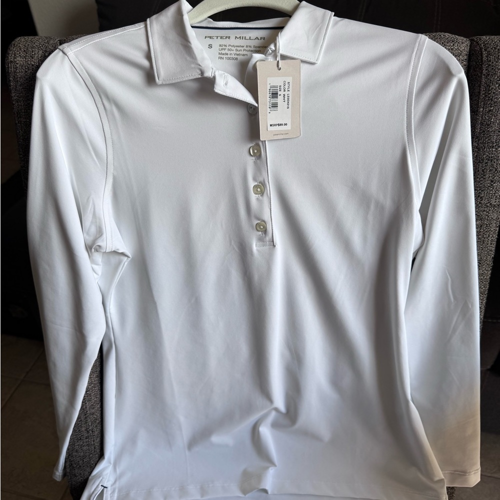 Peter Millar Bright White Performance Polo